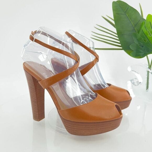 Bally Shoes - Bally Switzerland Women's Sandals Size 38 High Heel Brown Leather Platform